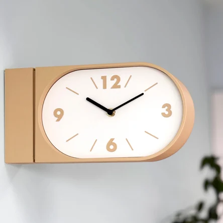 Настенные двусторонние часы, бежевые