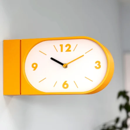 Настенные двусторонние часы, лимонные