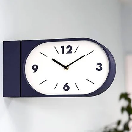 Настенные двусторонние часы, темно-синие